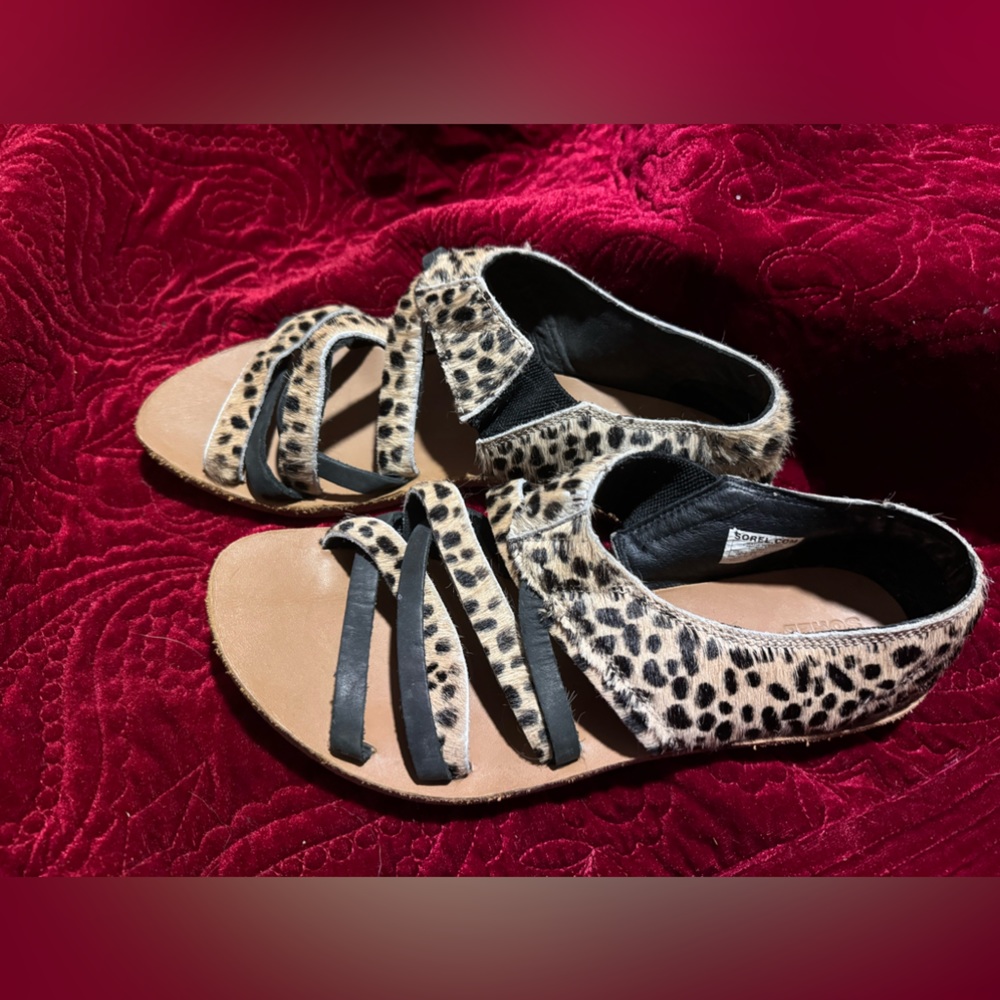 Sorel size 10, cheetah print